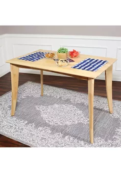 Outlet 😀 James 4 ft Wooden Mid-Century Modern Dining Table - Natural by Sunnydaze Decor ⌛