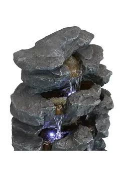Buy 🌟 Polyresin Grotto Falls Water Fountain with LED Lights - 24 in by Sunnydaze Decor 🔥 -Sunnydaze Decor Shop Belk 5547
