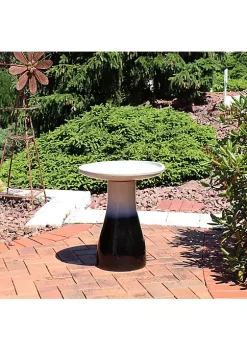 Promo 🤩 Subtle Transitions Ceramic Bird Bath - 18.5 in - Twilight by Sunnydaze Decor 🌟