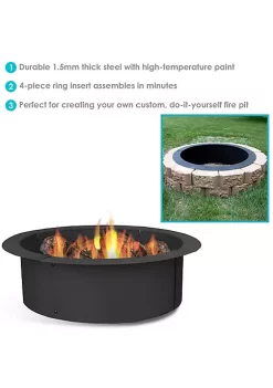 Buy 😀 39 in Heavy-Duty Steel Above/In-Ground Fire Pit Ring Liner by Sunnydaze Decor 🌟 -Sunnydaze Decor Shop Belk 5607