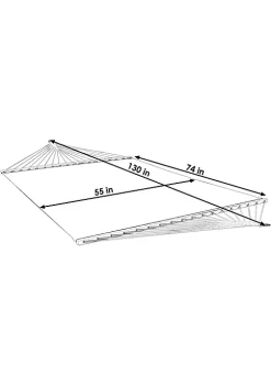 Best Pirce 🥰 2-Person Quilted Fabric Hammock with Steel Stand - Navy/Gray by Sunnydaze Decor 👍 -Sunnydaze Decor Shop Belk 5614