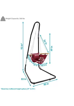 Best Sale ๐ Fabric Hammock Chair with Wood Armrest and Steel Stand - Red by Sunnydaze Decor ๐ 10 Best Sale ๐ Fabric Hammock Chair with Wood Armrest and Steel Stand - Red by Sunnydaze Decor ๐ -Sunnydaze Decor Shop Belk 5618