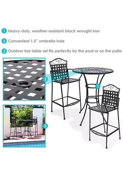 Flash Sale 😉 Scrolling Wrought Iron Patio Dining Bar Chairs - Black - Set of 2 by Sunnydaze Decor 😉 -Sunnydaze Decor Shop Belk 5623