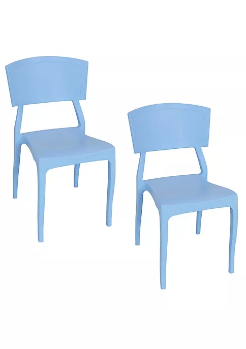 Top 10 ⭐ Elmott Plastic Patio Dining Chair - Light Blue - Set of 2 by Sunnydaze Decor 🌟 4 Top 10 ⭐ Elmott Plastic Patio Dining Chair - Light Blue - Set of 2 by Sunnydaze Decor 🌟 - Image 2