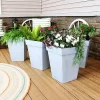 Flash Sale 🔔 Galvanized Steel Modern Square Planter - Mist - Set of 4 by Sunnydaze Decor 🤩 -Sunnydaze Decor Shop Belk 5652