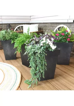 New 🥰 Galvanized Steel Modern Square Planter - Charcoal - Set of 4 by Sunnydaze Decor 🤩 11 New 🥰 Galvanized Steel Modern Square Planter - Charcoal - Set of 4 by Sunnydaze Decor 🤩 -Sunnydaze Decor Shop Belk 5689