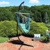 Best reviews of ⌛ Cotton/Polyester Rope Hammock Chair with C-Stand - Ocean Breeze by Sunnydaze Decor 🎁 -Sunnydaze Decor Shop Belk 5690