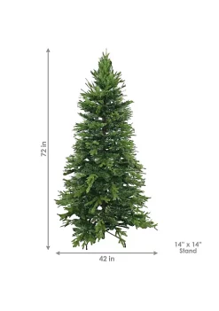 Flash Sale ✨ Slim and Stately Indoor Unlit Artificial 🎄 Christmas Tree - 6 ft by Sunnydaze Decor 🎁 -Sunnydaze Decor Shop Belk 570