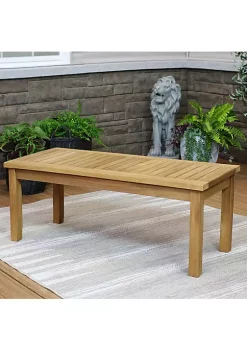 Wholesale 🌟 45.75 in Teak Wood Rectangular Patio Coffee Table by Sunnydaze Decor ❤️ -Sunnydaze Decor Shop Belk 5719