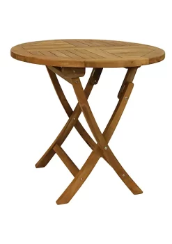 Flash Sale ❤️ 32 in Solid Teak Wood Folding Round Patio Dining Table by Sunnydaze Decor 😉 -Sunnydaze Decor Shop Belk 5721