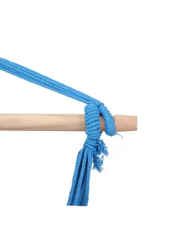 Discount 👍 Cotton/Polyester Rope Hammock Chair with C-Stand - Ocean View by Sunnydaze Decor ⌛ -Sunnydaze Decor Shop Belk 5746