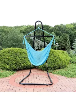 Promo ⌛ Extra Large Hammock Chair with Adjustable Steel Stand - Sky Blue by Sunnydaze Decor 🔥 11 Promo ⌛ Extra Large Hammock Chair with Adjustable Steel Stand - Sky Blue by Sunnydaze Decor 🔥 -Sunnydaze Decor Shop Belk 5783