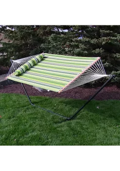 Cheapest 👏 2-Person Quilted Fabric Hammock with Steel Stand - Melon Stripe by Sunnydaze Decor 🎁 9 Cheapest 👏 2-Person Quilted Fabric Hammock with Steel Stand - Melon Stripe by Sunnydaze Decor 🎁 -Sunnydaze Decor Shop Belk 5863