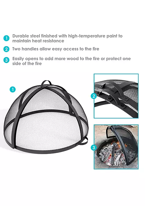 Deals ๐งจ 36 in Easy Access Steel Fire Pit Spark Screen by Sunnydaze Decor ๐ 6 Deals ๐งจ 36 in Easy Access Steel Fire Pit Spark Screen by Sunnydaze Decor ๐ - Image 4