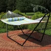 Best reviews of 😀 2-Person Quilted Hammock with Universal Steel Stand - Blue/Green by Sunnydaze Decor 🧨 -Sunnydaze Decor Shop Belk 5881