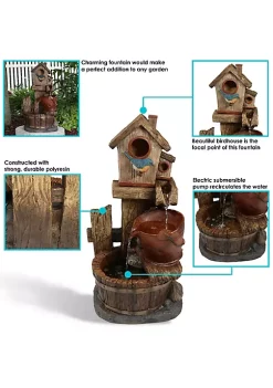 Promo 👏 Bluebird House/Buckets Outdoor Garden Water Fountain - 26 in by Sunnydaze Decor 😀 -Sunnydaze Decor Shop Belk 59