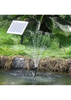 Flash Sale 🛒 132 GPH Solar Pump and Panel Kit with Battery and Light by Sunnydaze Decor 🛒