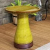 Flash Sale 🤩 Duo-Tone Glazed Ceramic Bird Bath - 20.5 in - Cognac Yellow by Sunnydaze Decor 🎉 -Sunnydaze Decor Shop Belk 5915
