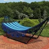 Budget โญ 2-Person Woven Rope Hammock with Spreader Bars and Fringe - Blue by Sunnydaze Decor ๐งจ 2 Budget โญ 2-Person Woven Rope Hammock with Spreader Bars and Fringe - Blue by Sunnydaze Decor ๐งจ -Sunnydaze Decor Shop Belk 5938