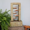 Brand new 🌟 Copper and Slate Indoor 5-Tiered Water Fountain - 19 in by Sunnydaze Decor 😀