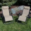 Discount ✨ XL Zero Gravity Chair with Cup Holder - Khaki - Set of 2 by Sunnydaze Decor 🌟 -Sunnydaze Decor Shop Belk 5954