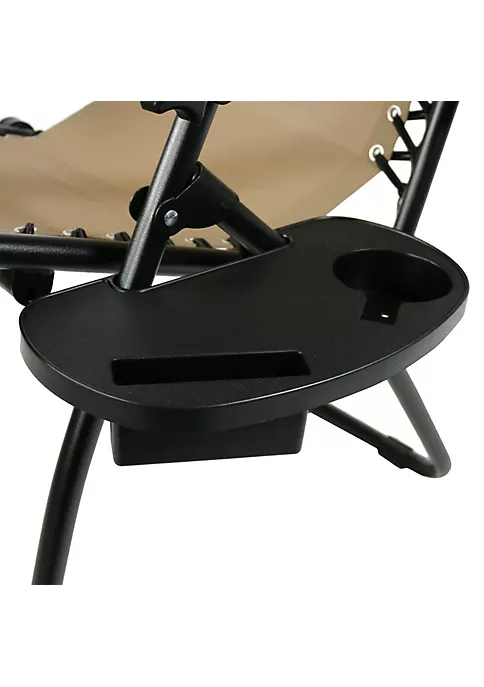 Discount ✨ XL Zero Gravity Chair with Cup Holder - Khaki - Set of 2 by Sunnydaze Decor 🌟 5 Discount ✨ XL Zero Gravity Chair with Cup Holder - Khaki - Set of 2 by Sunnydaze Decor 🌟 - Image 3