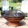 Budget 🔔 30 in Royal Cauldron Steel Fire Pit with Spark Screen - Copper by Sunnydaze Decor 👍 -Sunnydaze Decor Shop Belk 5962