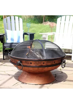 Budget 🔔 30 in Royal Cauldron Steel Fire Pit with Spark Screen - Copper by Sunnydaze Decor 👍 13 Budget 🔔 30 in Royal Cauldron Steel Fire Pit with Spark Screen - Copper by Sunnydaze Decor 👍 -Sunnydaze Decor Shop Belk 5967