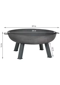 Wholesale 🧨 34 in Rustic Cast Iron Fire Pit Bowl with Stand - Steel by Sunnydaze Decor 🔔 -Sunnydaze Decor Shop Belk 5972