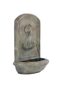 Wholesale ⌛ Seaside Polystone Outdoor Wall Fountain - 27 in - Florentine by Sunnydaze Decor ⌛ -Sunnydaze Decor Shop Belk 5984