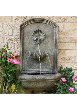 Wholesale ⌛ Seaside Polystone Outdoor Wall Fountain - 27 in - Florentine by Sunnydaze Decor ⌛ -Sunnydaze Decor Shop Belk 5987