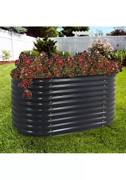 Deals 👏 Galvalume Steel Rectangle Raised Garden Bed - Dark Gray - 62.5 in by Sunnydaze Decor 😀