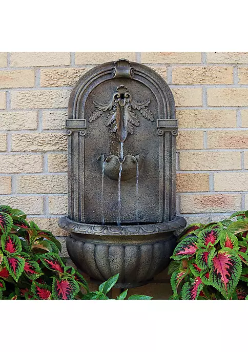 Wholesale ๐ฅ Florence Polystone Outdoor Wall Fountain - Florentine Stone by Sunnydaze Decor ๐ 3 Wholesale ๐ฅ Florence Polystone Outdoor Wall Fountain - Florentine Stone by Sunnydaze Decor ๐