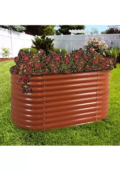 Discount 😉 Galvalume Steel Rectangle Raised Bed - Brown - 62.5 in x 32 in by Sunnydaze Decor ❤️