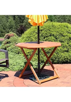 Brand new 💯 35.5 in Meranti Wood Folding Octagon Patio Dining Table by Sunnydaze Decor 😍 -Sunnydaze Decor Shop Belk 6058