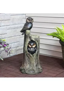 Best reviews of 🎉 Owl Duo on Tree Stump Polyresin Outdoor Statue - 31 in by Sunnydaze Decor 🎁