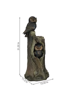 Best reviews of 🎉 Owl Duo on Tree Stump Polyresin Outdoor Statue - 31 in by Sunnydaze Decor 🎁 -Sunnydaze Decor Shop Belk 6066