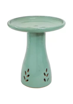 New 🔥 Classic Outdoor Cut-Out Ceramic Bird Bath - 20.5 in - Seafoam by Sunnydaze Decor 🔔 -Sunnydaze Decor Shop Belk 6073