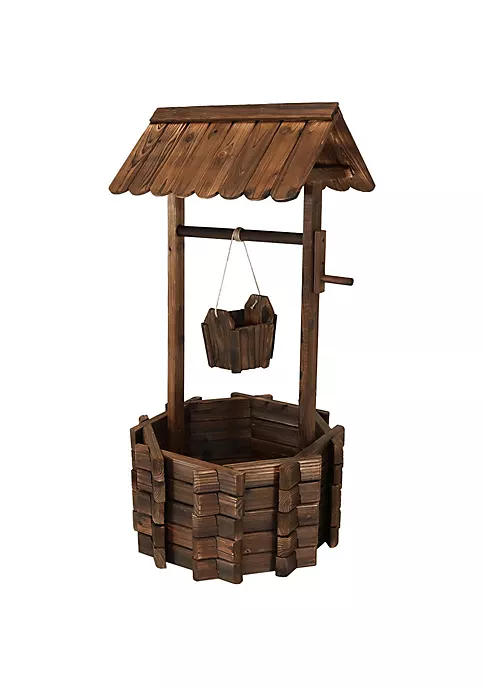 Promo ๐ 45 in 2-Tier Wooden Fir Wishing Well Hanging Garden Planter by Sunnydaze Decor ๐ 4 Promo ๐ 45 in 2-Tier Wooden Fir Wishing Well Hanging Garden Planter by Sunnydaze Decor ๐ - Image 2