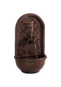 Cheap 😍 Messina Polystone Outdoor Wall Fountain - Iron by Sunnydaze Decor 😉 -Sunnydaze Decor Shop Belk 6167