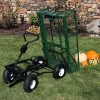 Deals 🌟 Large Heavy-Duty Steel Garden Cart with Removable Sides - Green by Sunnydaze Decor 🎁 -Sunnydaze Decor Shop Belk 6171