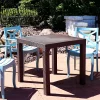 Best Pirce ❤️ 31.5 in Plastic Rattan Square Patio Dining Table - Brown by Sunnydaze Decor 🔥
