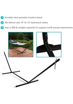 Deals 👏 Powder-Coated Steel Beam Construction Hammock Stand - 15 ft by Sunnydaze Decor 💯 -Sunnydaze Decor Shop Belk 6210