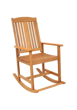 Promo 🔔 Sunnydaze Meranti Wood Outdoor Rocking Chair - 220 lb. Capacity - 42-Inch by Sunnydaze Decor ⭐ -Sunnydaze Decor Shop Belk 6225
