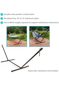 Hot Sale 😀 Powder-Coated Steel Beam Hammock Stand - Bronze - 15 ft by Sunnydaze Decor 🤩 -Sunnydaze Decor Shop Belk 6233