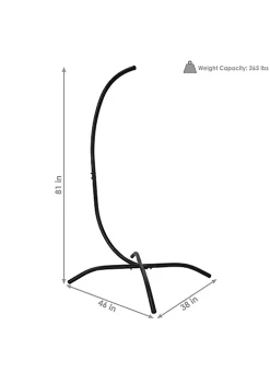 Flash Sale ⌛ X-Base Powder-Coated Steel Curved Egg Chair Stand - 81 in by Sunnydaze Decor 🧨 -Sunnydaze Decor Shop Belk 6240