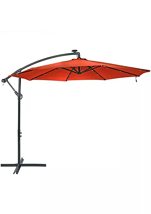 Buy ๐ 10 ft Solar Offset Steel Patio Umbrella with Crank - Burnt Orange by Sunnydaze Decor ๐ 4 Buy ๐ 10 ft Solar Offset Steel Patio Umbrella with Crank - Burnt Orange by Sunnydaze Decor ๐ - Image 2