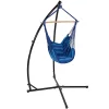 Wholesale 🛒 Cotton/Polyester Rope Hammock Chair with X-Stand - Oasis by Sunnydaze Decor 👏 -Sunnydaze Decor Shop Belk 6267