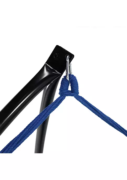 Wholesale 🛒 Cotton/Polyester Rope Hammock Chair with X-Stand - Oasis by Sunnydaze Decor 👏 5 Wholesale 🛒 Cotton/Polyester Rope Hammock Chair with X-Stand - Oasis by Sunnydaze Decor 👏 - Image 3