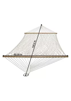 Wholesale ✨ 2-Person Cotton Rope Hammock with Spreader Bars - Natural by Sunnydaze Decor 👏 -Sunnydaze Decor Shop Belk 627